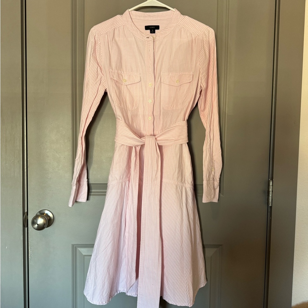 Chic Long Sleeve Pink Dress